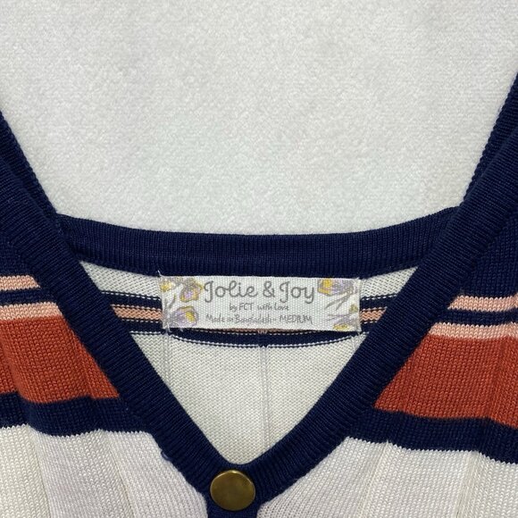 Jolie & Joy Striped Ribbed Knit Midi Body-Con Dress Women Medium Multicolor - Picture 5 of 15